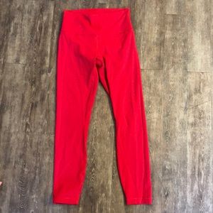Red lululemon leggings